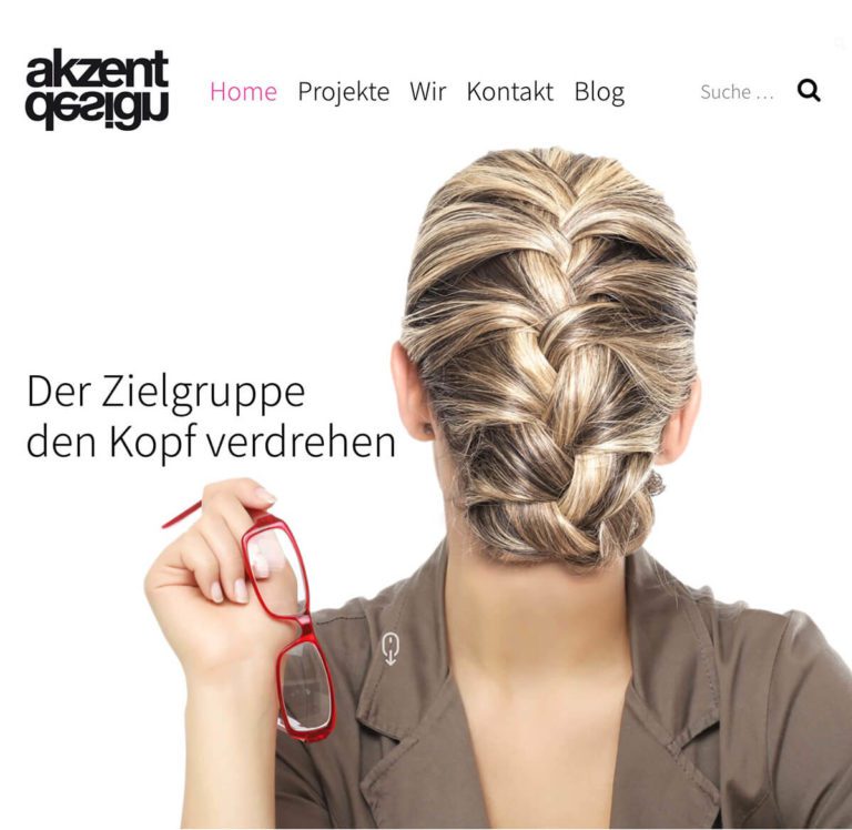Startseite des neuen Internetauftritts akzent-design.de
